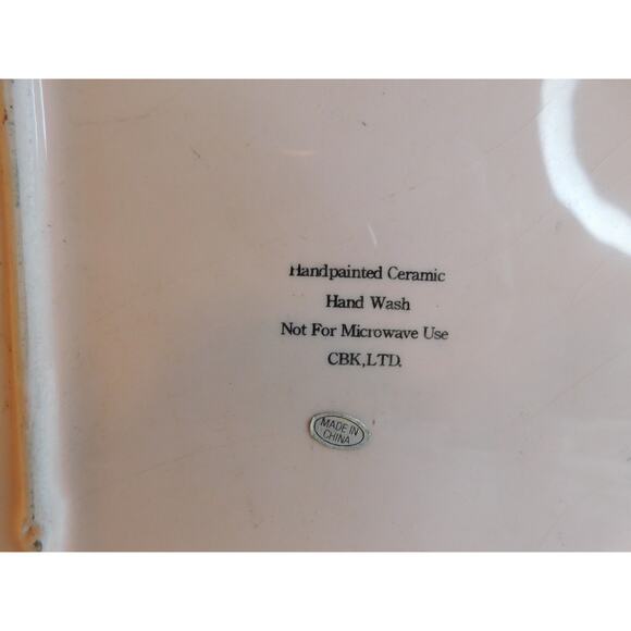 Welcome Plaque Tile Sign Hand Painted Ceramic Iron Mount Frame Pre-owned - Picture 5 of 5